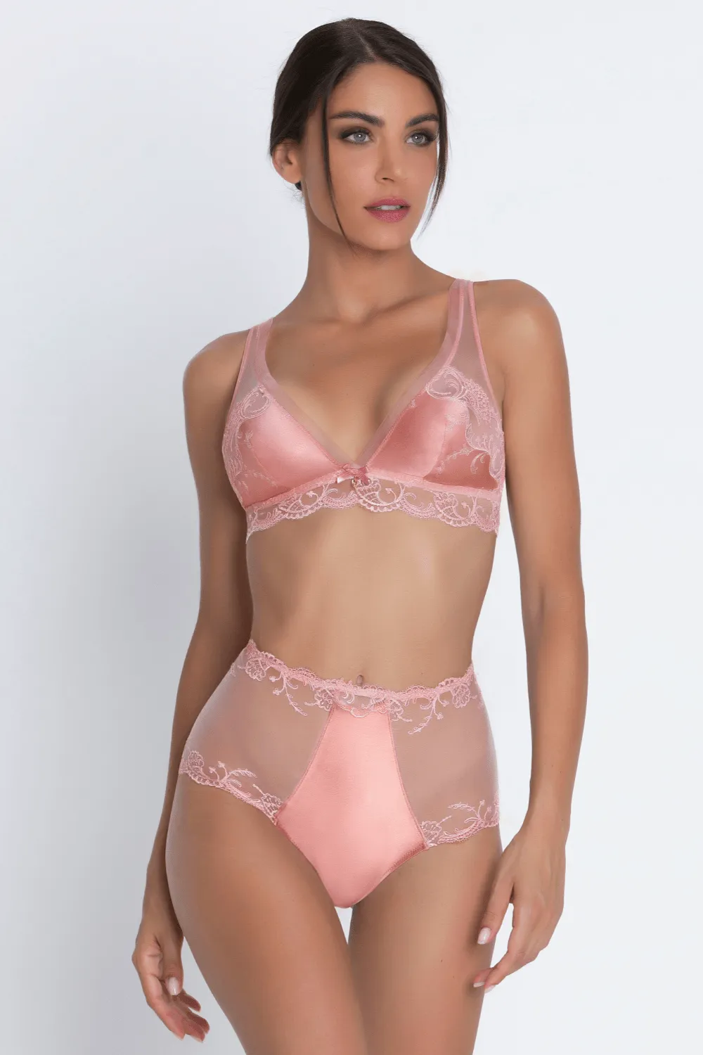 Splendeur Soie Non Wired Triangle Bra Rose