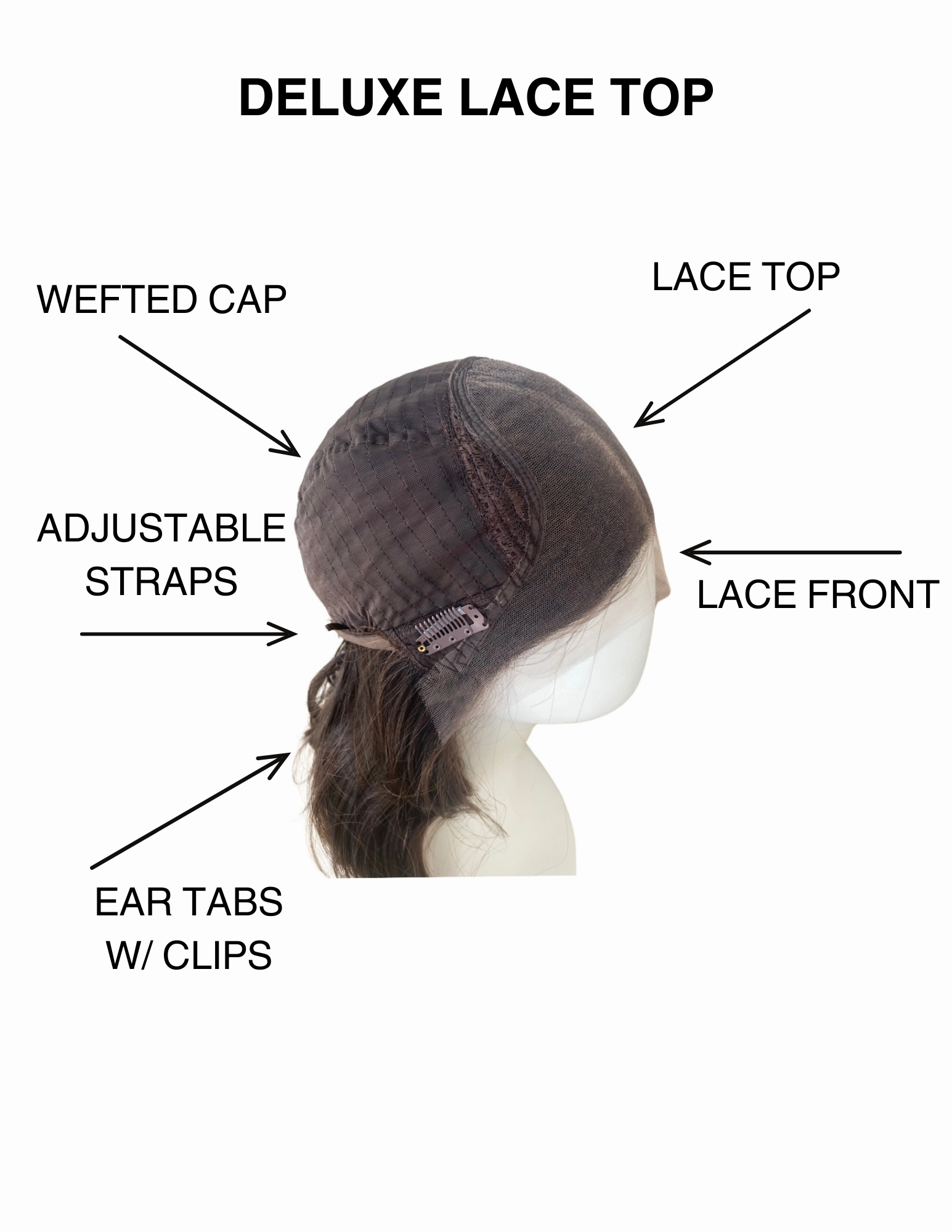 STOCK# JL1B.9 GARDEAUX DELUXE LACE TOP WIG (MEDIUM CAP)
