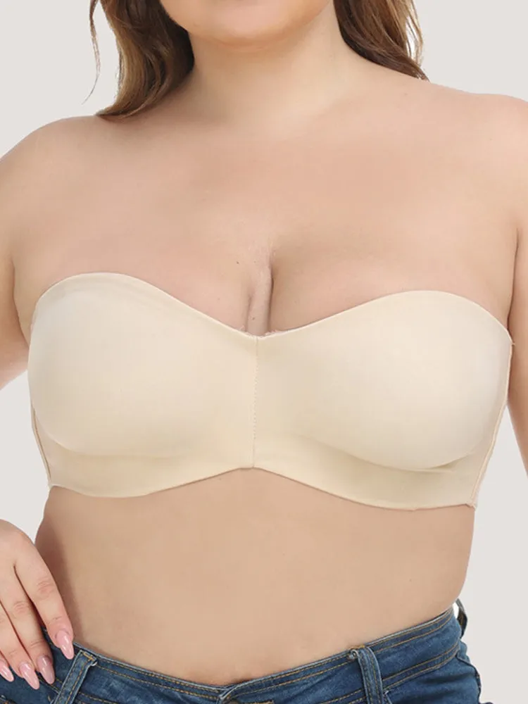 Ultra-Thin Ice Silk Strapless Non-Slip Bandeau Bra
