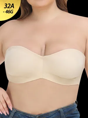 Ultra-Thin Ice Silk Strapless Non-Slip Bandeau Bra