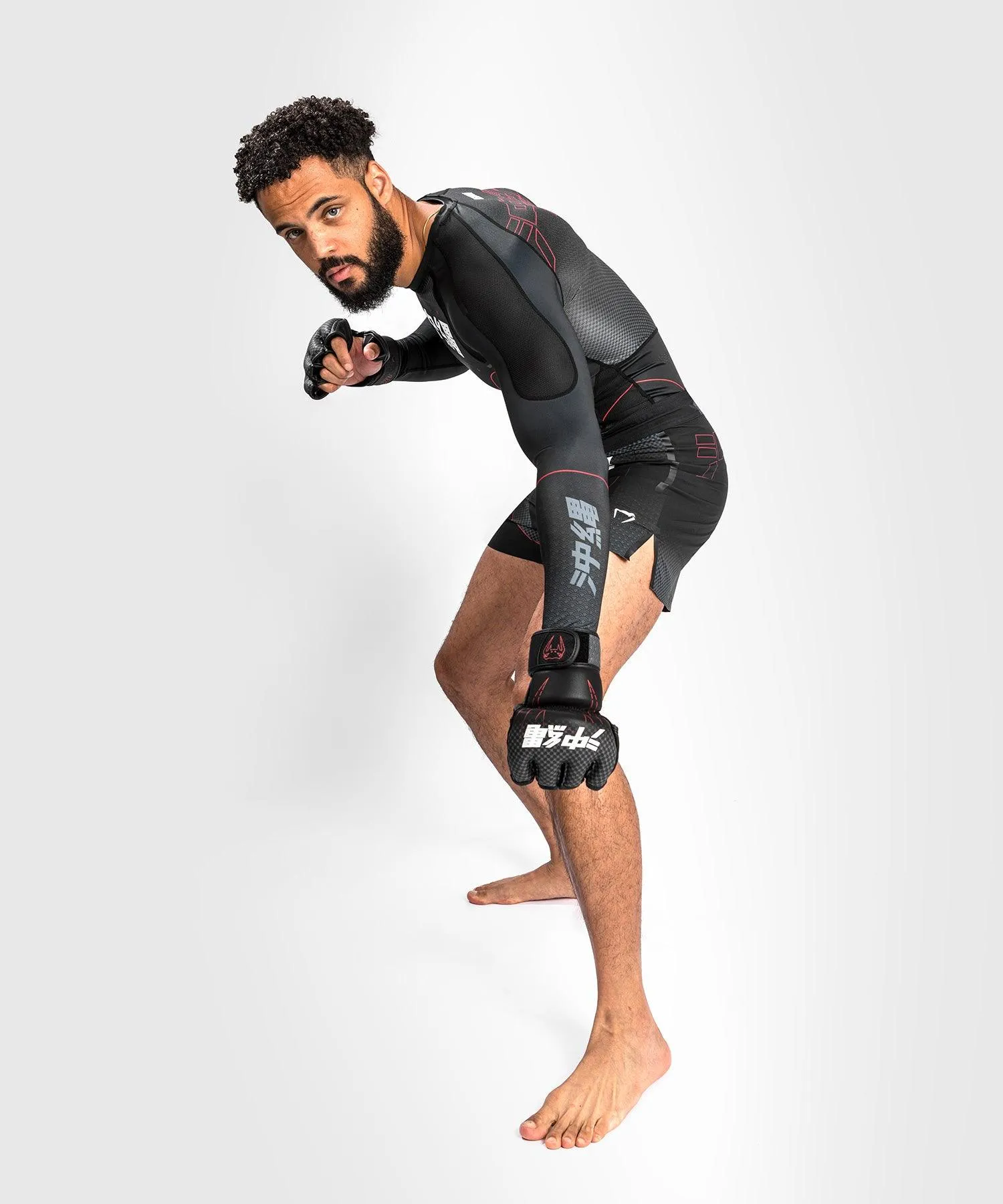 Venum Okinawa 3.0 Rashguard Long Sleeves  - Black/Red