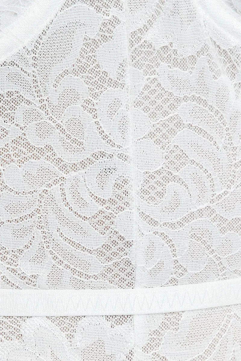 White Lace One Piece Bodysuit
