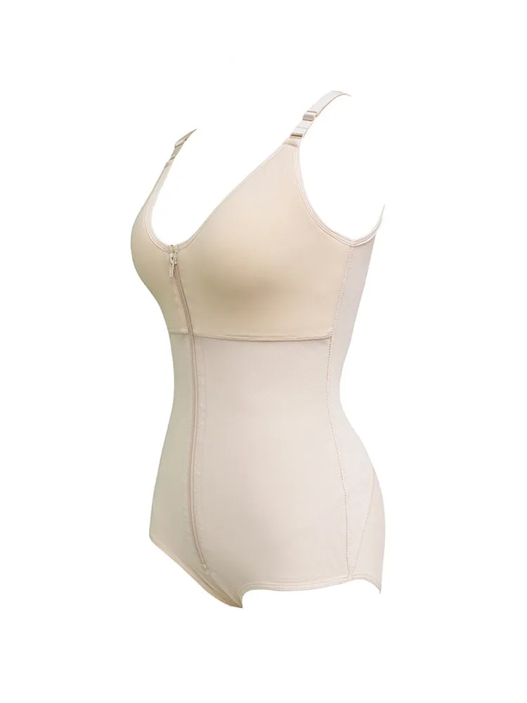 Women's Plus Size Front Zipper Tummy Control Body Shapewear