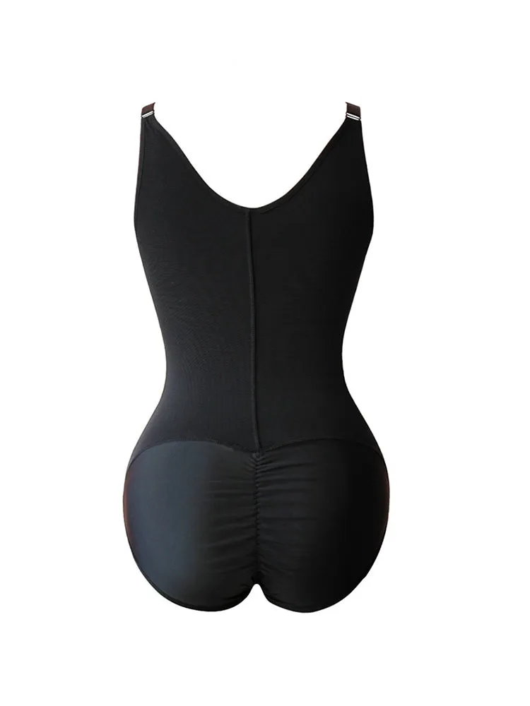 Women's Plus Size Front Zipper Tummy Control Body Shapewear
