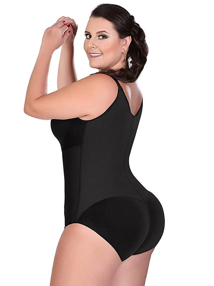 Women's Plus Size Front Zipper Tummy Control Body Shapewear