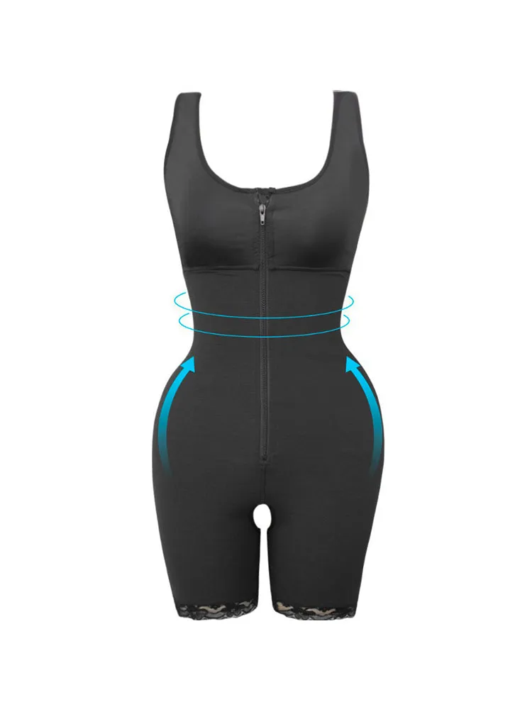 Zipper Full Body Women Waist Trainer Compression Shapewear