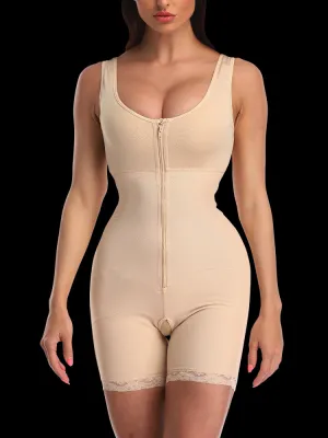 Zipper Full Body Women Waist Trainer Compression Shapewear