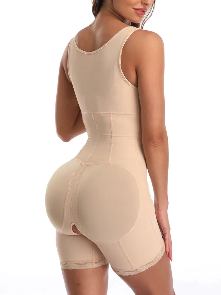 Zipper Full Body Women Waist Trainer Compression Shapewear