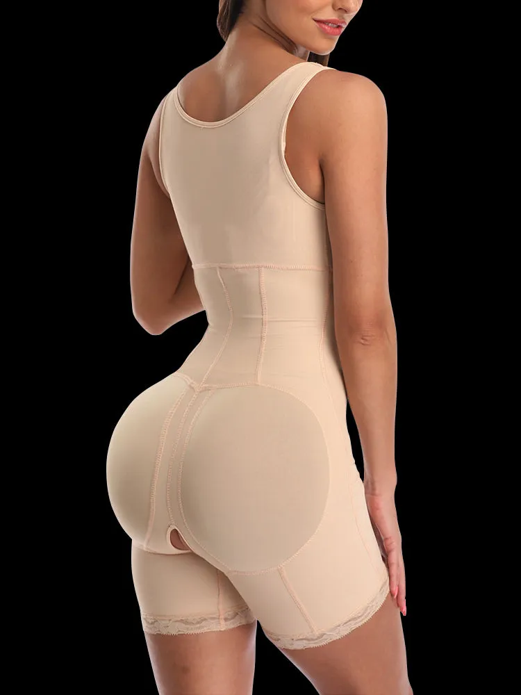 Zipper Full Body Women Waist Trainer Compression Shapewear