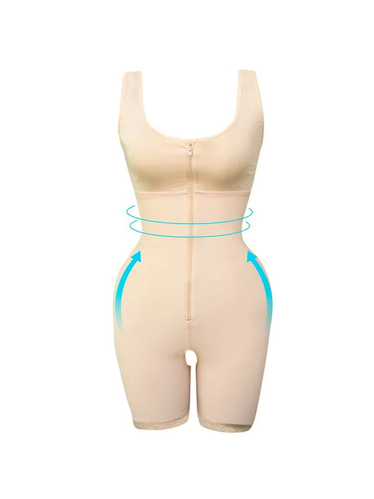 Zipper Full Body Women Waist Trainer Compression Shapewear